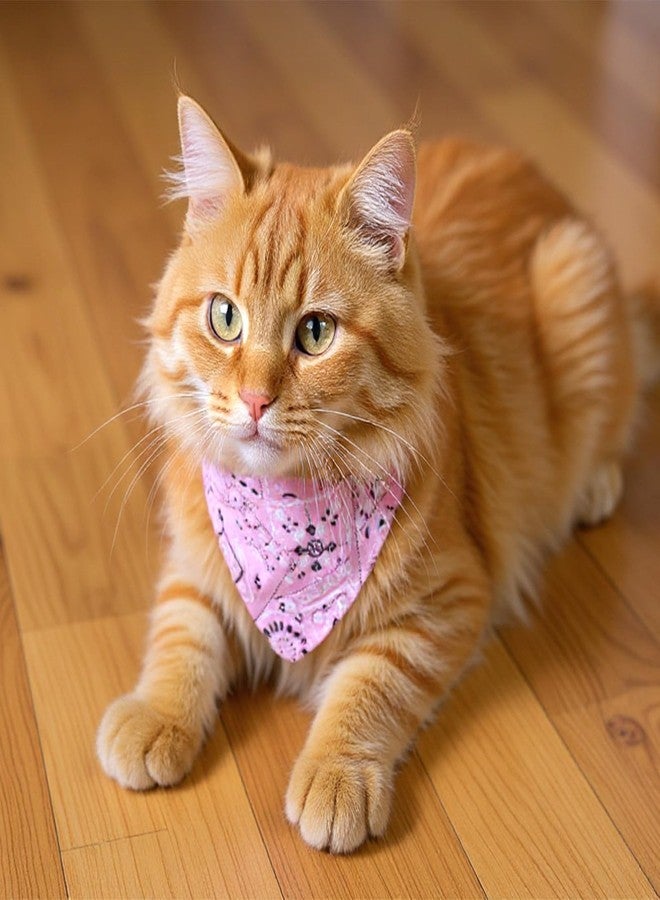 HaiFafafaing 6 Pcs Cat Bandana, Adjustable Pet Bandana Collars for Cats and Small Dogs, Multi-Color Suitable for Neck Circumference 22-30cm for Pets Halloween Christmas Dress Up - Image 5
